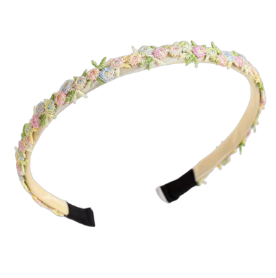 Schmaler Haarreifen mit kleinen Blümchen – Zart, feminin und romantisch