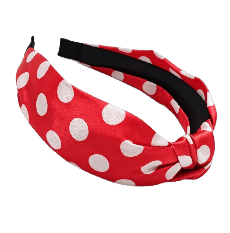 Polka Dot Love – Satin-Haarreifen mit Punkten & elegantem Knoten