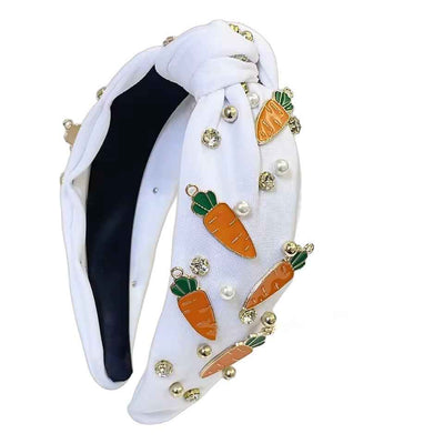 Easter Bloom — Funkelnder Haarreif mit Perlen, Strass & Oster-Details