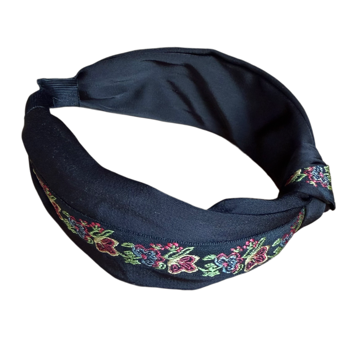 Haarreifen mit Blumenbordüre & Knoten in der Mitte – Romantischer Blickfang mit femininer Eleganz