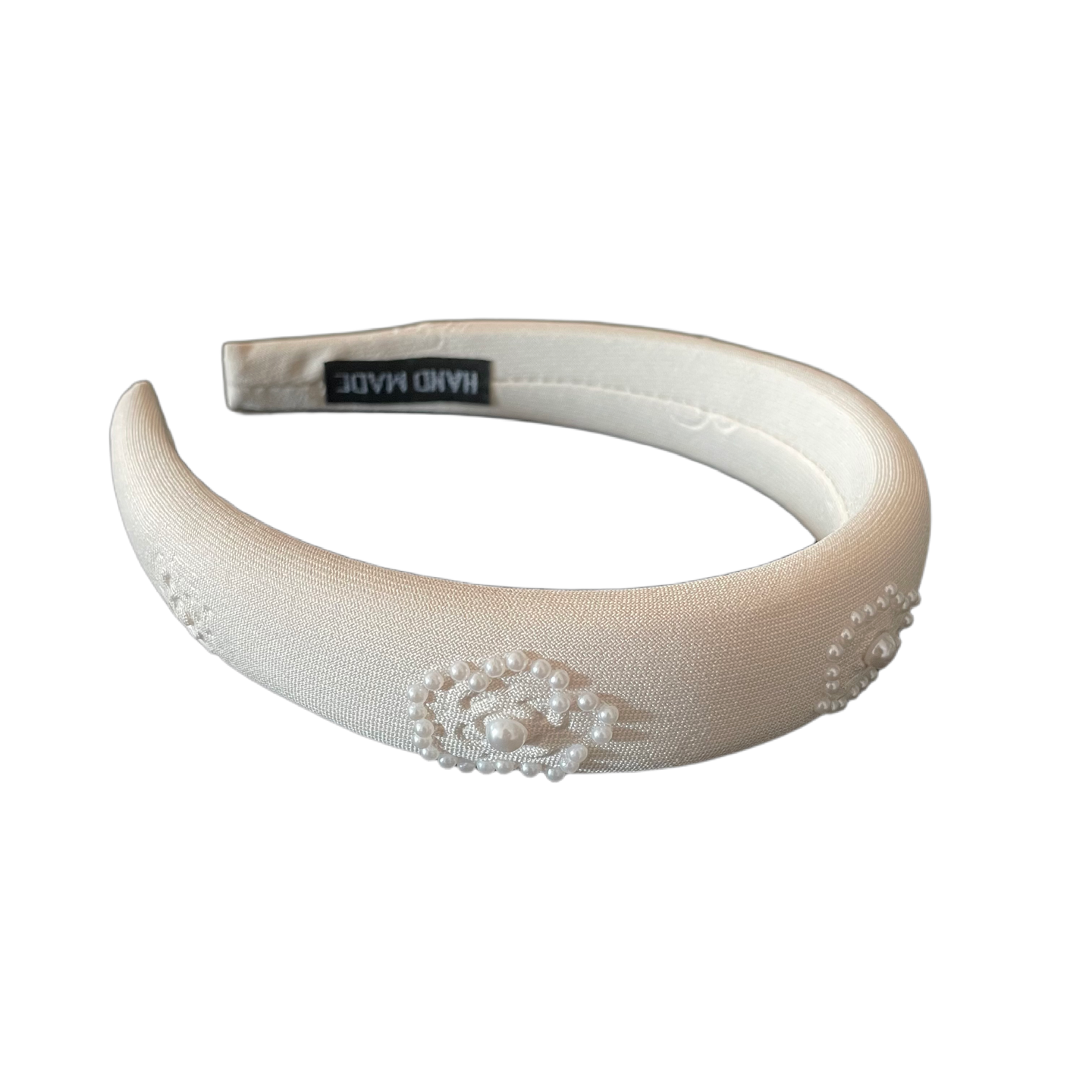 Sanfte Eleganz – Jersey Haarreifen mit zarten Perlen