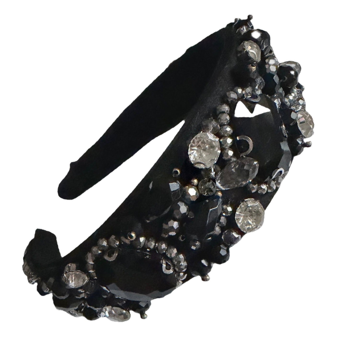 Schwarze Eleganz — Strass & Silberperlen für besondere Momente