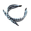 Rockabilly-Haarreif mit Karomuster und Schleife – stylisches Vintage-Accessoire im Pin-up-Look