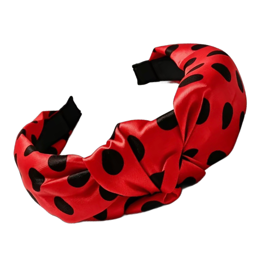 Polka Dot Love – Satin-Haarreifen mit Punkten & elegantem Knoten