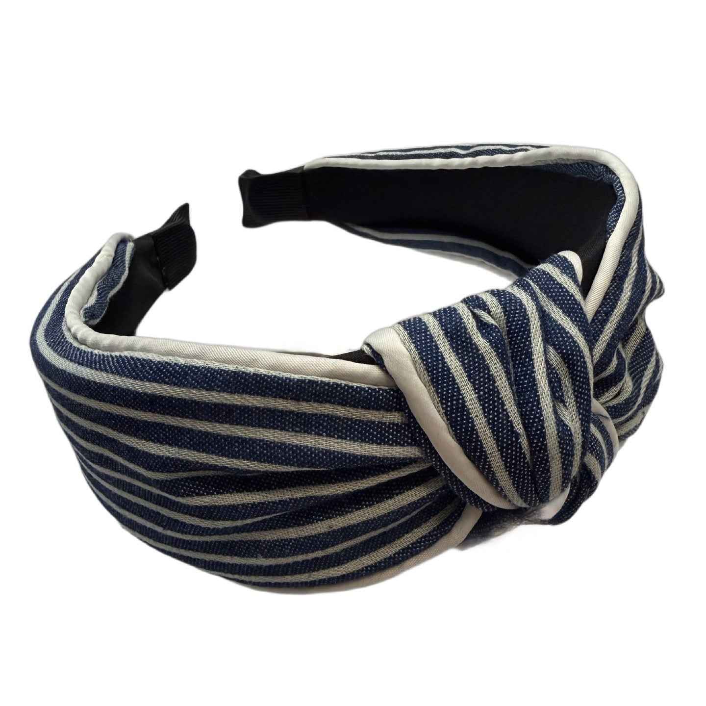 Denimpoesie — Reif mit mittigem Knoten und weißer Einfassung