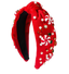 Zauberhafte Weihnachts-Haarreifen in Rot und Grün – Festlicher Zuckerstangen-Zauber mit Perlen und Strass