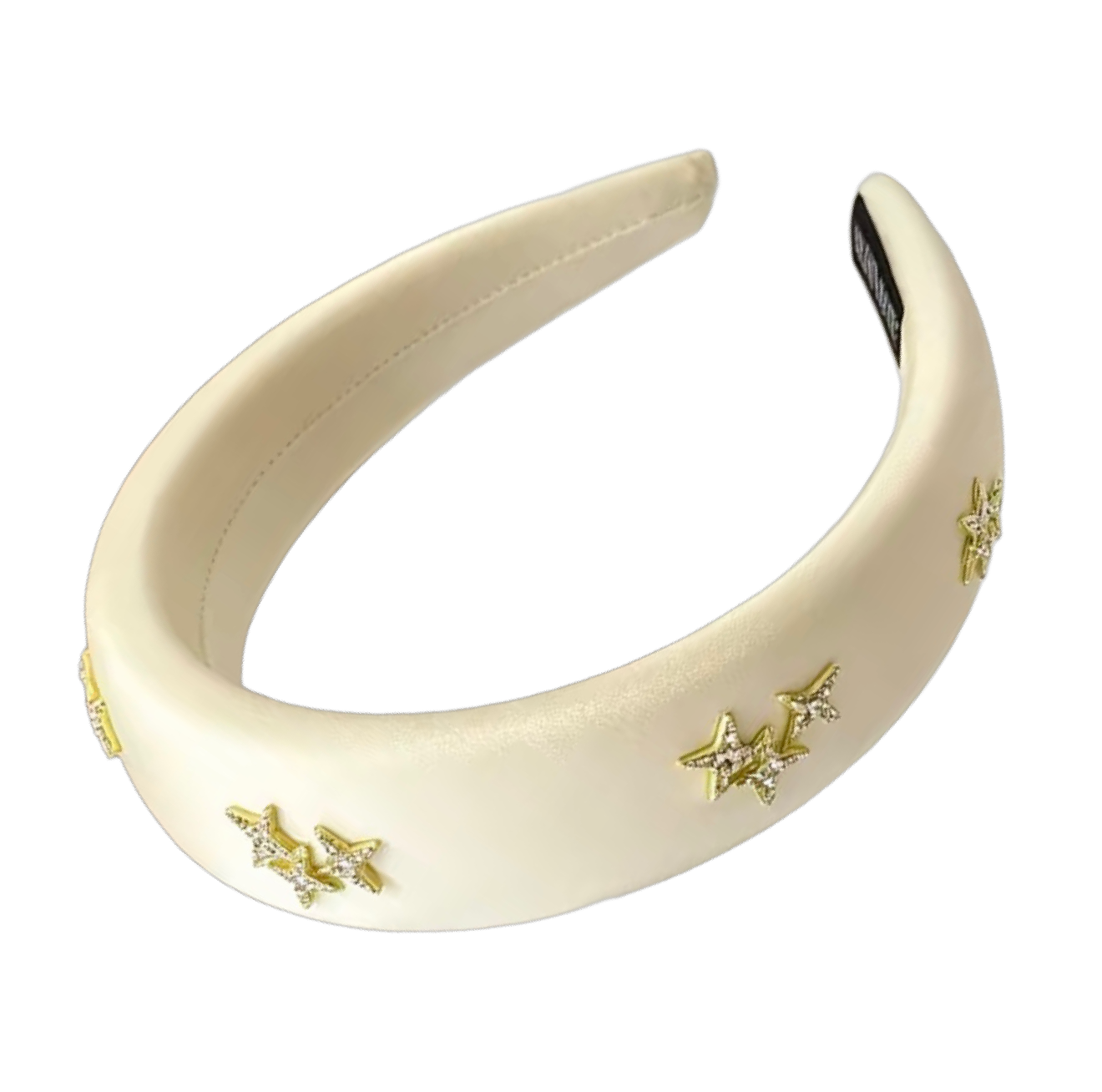 Golden Stars – eleganter Satin Haarreifen mit funkelnden Sternen